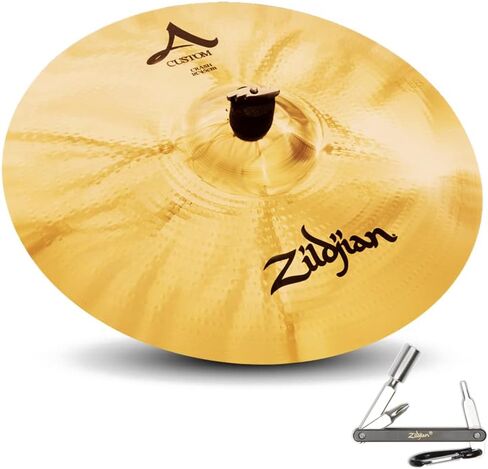 Zildjian A20516 18" Custom Crash Cast Bronze Cymbal With Medium Bell Size With ZKEY in Saudi Arabia