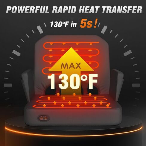 HOPERAN Heated Stadium Seats for Bleachers with Back Support - 3 Levels Bleacher Chairs with Back and Cushion and Armrest, Wide & Thick Padded Bleacher Seats, Stadium Chairs for Outdoor Sports Games in Saudi Arabia