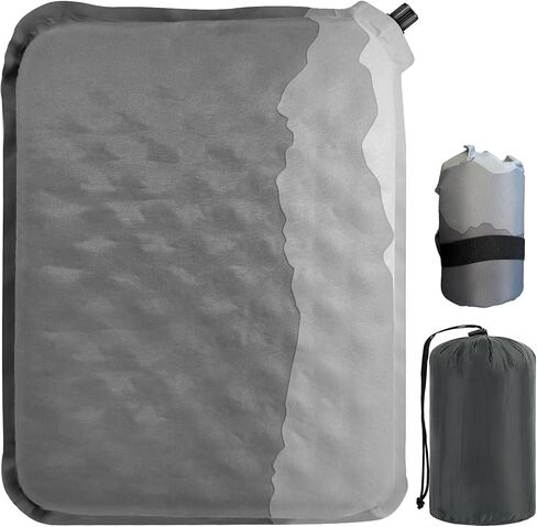 وسادة مقعد الاستاد ذاتية النفخ - محمولة، خفيفة الوزن، مقاومة للماء، وسادة مقعد قابلة للنفخ، وسادة إسفنجية لمقعد المبيض، السفر بالطائرة، السيارة، كرسي المكتب، الأحداث الرياضية، التخييم في الهواء الطلق in Kuwait