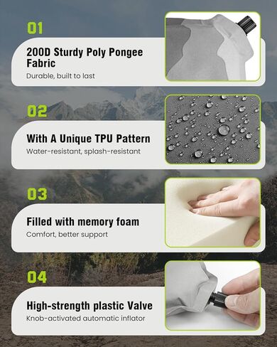 وسادة مقعد الاستاد ذاتية النفخ - محمولة، خفيفة الوزن، مقاومة للماء، وسادة مقعد قابلة للنفخ، وسادة إسفنجية لمقعد المبيض، السفر بالطائرة، السيارة، كرسي المكتب، الأحداث الرياضية، التخييم في الهواء الطلق in Kuwait