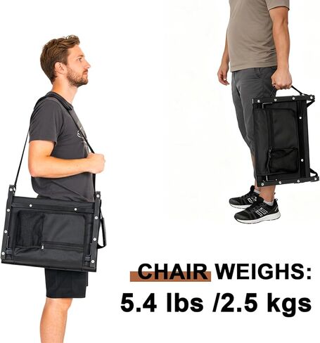 مقاعد استاد رومسوي 2PK للمدرجات مع دعم للظهر، مقاعد مريحة مبطنة سميكة مع وسادة، كرسي مبيض محمول قابل للطي مقاوم للماء، مع حزام كتف للرياضة والأحداث والتخييم in Kuwait