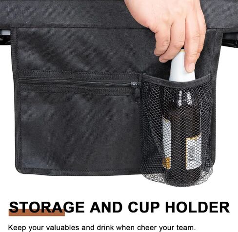 مقاعد استاد رومسوي 2PK للمدرجات مع دعم للظهر، مقاعد مريحة مبطنة سميكة مع وسادة، كرسي مبيض محمول قابل للطي مقاوم للماء، مع حزام كتف للرياضة والأحداث والتخييم in Kuwait