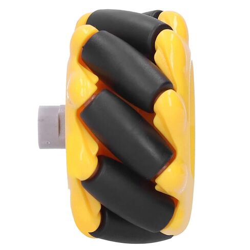 4Pcs Mecanum Wheels, ABS and Rubber Omni Wheels, Yellow and Black 48mm Omni Directional Wheel as Accessories Replacement for Building Blocks, TT Motors and Others in Kuwait