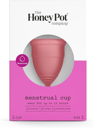 The Honey Pot Company - كأس الدورة الشهرية - حماية قابلة لإعادة الاستخدام لمدة 12 ساعة للدورة الشهرية - منتجات النظافة النسائية الطبيعية - الحجم 2 in Saudi Arabia