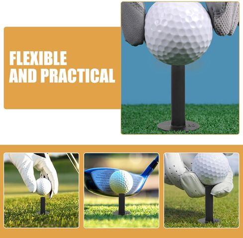 OUNONA Golf Ball Holders and Wear-Resist Golf Tees Set 10pcs Flat Top 42-80mm for Indoor and Outdoor Training in Saudi Arabia