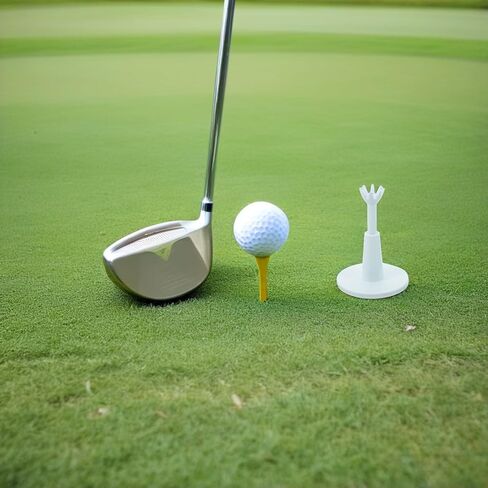 TOYANDONA Adjustable Golf Tees for Driving Range, 2pcs Soft Flexible Plastic Tees Compatible Golf Practice Mats and Simulator Training Accessories in Saudi Arabia
