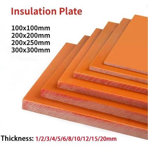 Resin Board Bakelite Sheets,1pcs Orange Red Electrical, 2mm 3mm 5mm 10mm Thick Phenolic, High-Temperature Insulation Plate(300mmx300mmx2mm) in Saudi Arabia