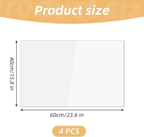 4 Pcs Nightstand Protector Clear Plastic Bedside Table Cover 15.8 x 23.6 Inch 1.5 mm Thick PVC Coffee Table Cover Multipurpose Desk Mat Rectangle Pad for Nightstand in Saudi Arabia