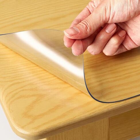 4 Pcs Nightstand Protector Clear Plastic Bedside Table Cover 15.8 x 23.6 Inch 1.5 mm Thick PVC Coffee Table Cover Multipurpose Desk Mat Rectangle Pad for Nightstand in Saudi Arabia