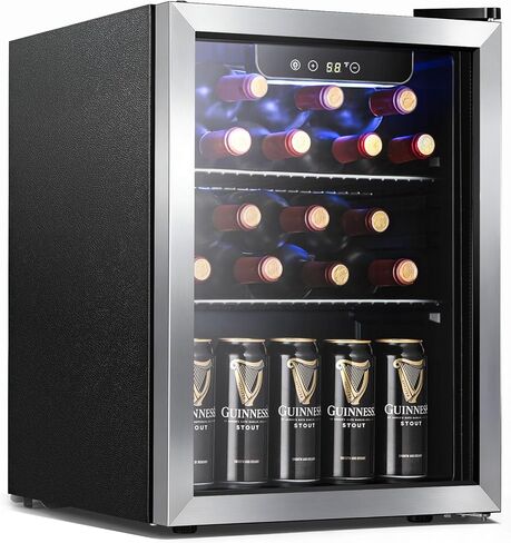 ثلاجة مشروبات أنتاركتيكا ستار 68 علبة، ثلاجة صغيرة مع باب زجاجي لمشروبات البيرة والنبيذ، ثلاجة صغيرة قائمة بذاتها مع التحكم الإلكتروني في درجة الحرارة للمنزل والبار، 1.7 قدم مكعب in Kuwait