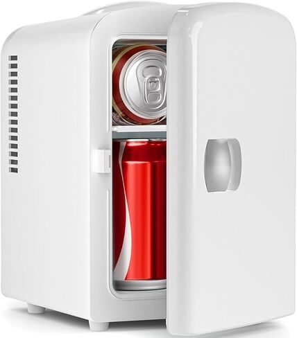 Compact Refrigerator, Portable Mini Fridge, Skin Care 4L/6 Cans, for Bedroom, Car, Office & Dorm, Small Cooler for Cosmetics, Beverage and Food, Black in Kuwait