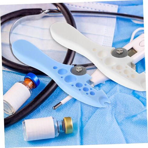 2pcs Glass Ampoule Opener Tool Professional Medication Opener for Nurses Ergonomic Fish-Shaped Cap Remover Light Blue and White Medical Glass Vial Breaker Accessory in Saudi Arabia