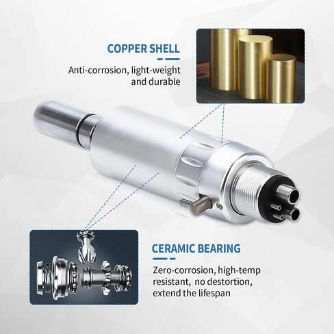 محرك هواء الأسنان 4E 4E'S USA: قاعدة محرك توربين هوائي من النوع E 1:1 مع 4 فتحات للقبضة منخفضة السرعة، 15000 دورة في الدقيقة in Kuwait