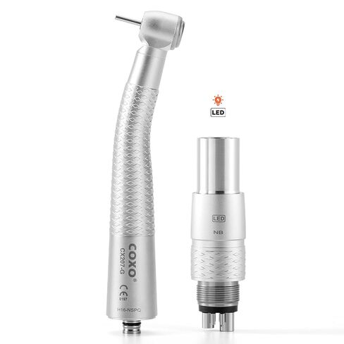 Coxo CX207-G Fiber-Optic High-Speed Air Turbine Handpiece, Standard Head, 3-Port Spray, #H16-NSPQ, Sold by JMU in Kuwait