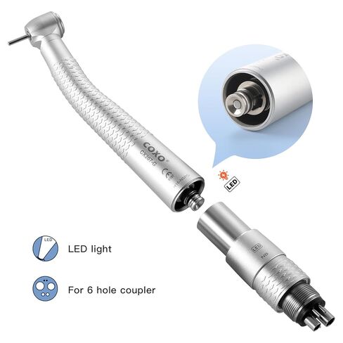 Coxo CX207-G Fiber-Optic High-Speed Air Turbine Handpiece, Standard Head, 3-Port Spray, #H16-NSPQ, Sold by JMU in Kuwait