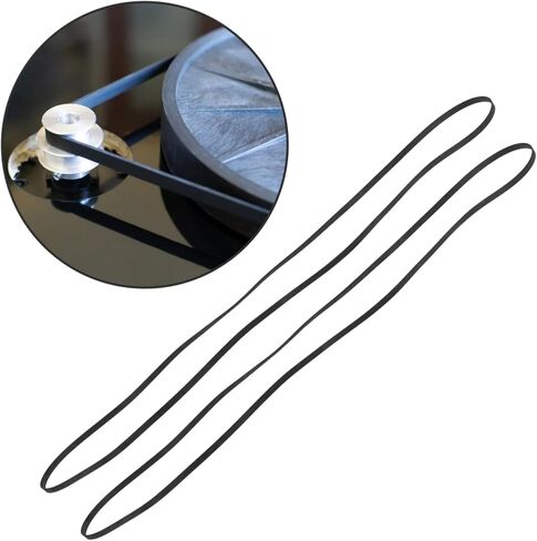 VICASKY 2pcs Flat Turntable Belt for Phonograph Replacement for Record Players Easy to Install Compatible with Various Devices in Saudi Arabia
