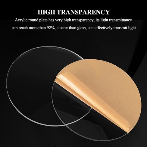 30 Pcs Clear Acrylic Circle Sheets Acrylic Round Disc Thickness 2Mm Suitable for Craft Decorating DIY Art Project Supplies,Diameter 40mm(Diameter 40mm) in Saudi Arabia