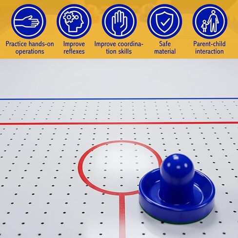 Soulchen Hockey Accessories - Pushers, Pucks & Paddles - Hockey Paddles and Goal Handles Replacement Accessories for Game Tables(4 Pushers, 12 Pucks, 4 Pads) in Saudi Arabia