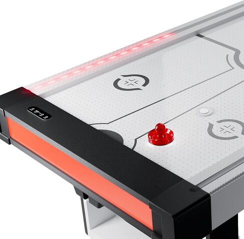 Atomic Vibe 84" Air Hockey Table – Full-Size Arcade Game with LED Lights, Sound Effects, 3 Game Modes, Electronic Scoring, 120V Blower Motor, Light-Up Puck & Pushers – Family & Game Room Table in Saudi Arabia