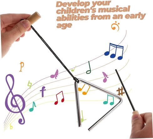 Handheld Triangle Instrument Metal Triangle for Band Striker Music Education Tool in Saudi Arabia