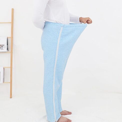 Shoulder Surgery Shirts for Men Tear Away Bedridden Patient Clothing Full Open Side Pants Hospital Gowns,Blue Pants,M in Saudi Arabia