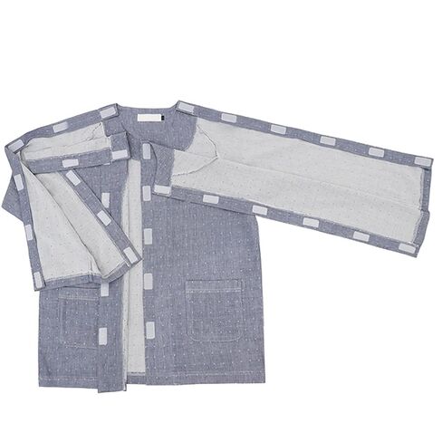 Mens Womens Bedridden Patient Clothing Top, Tear Away Patient Pants, Lightweight Pajamas Nursing Aid for Elderly,Grey Top,XL in Saudi Arabia
