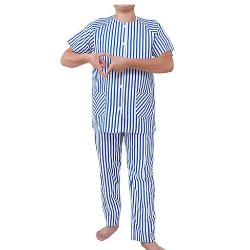 Bedridden Patient Clothing, Long-Sleeved Patient Pajamas, Tear Away Patient Clothes for Hospitalization(L) in Saudi Arabia