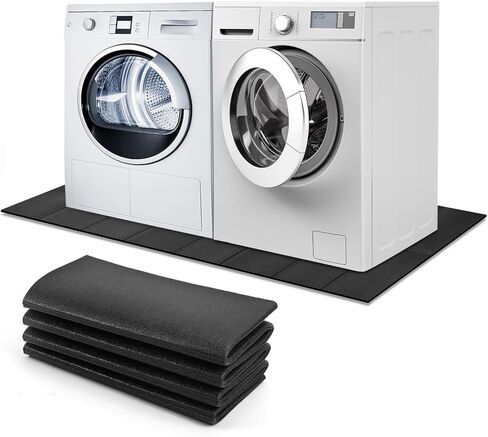 Under Washing Machine Mat , 7mm Thick Rubber Washer Dryer Mat , 62.9x29.5 inches Anti Vibration Mat , Sound Absorbing Non-Slip Floor Protection Cut-to-Fit in Saudi Arabia