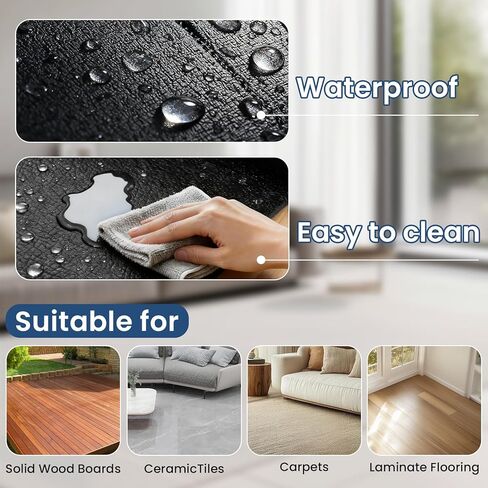 Under Washing Machine Mat , 7mm Thick Rubber Washer Dryer Mat , 62.9x29.5 inches Anti Vibration Mat , Sound Absorbing Non-Slip Floor Protection Cut-to-Fit in Saudi Arabia