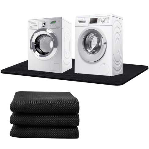 Anti-Vibration Mat for Washer and Dryer, 63 x30 Inch Thick Rubber Pad, Noise Reducing & Non-Slip Floor Protection Mat for Washing Machine in Kuwait