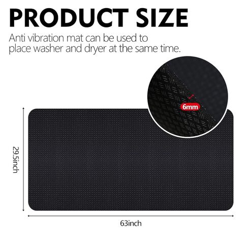 Anti-Vibration Mat for Washer and Dryer, 63 x30 Inch Thick Rubber Pad, Noise Reducing & Non-Slip Floor Protection Mat for Washing Machine in Kuwait