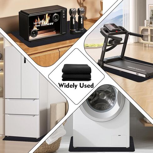 Anti-Vibration Mat for Washer and Dryer, 63 x30 Inch Thick Rubber Pad, Noise Reducing & Non-Slip Floor Protection Mat for Washing Machine in Kuwait