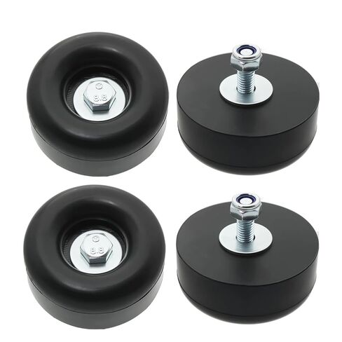 Heavy-Duty Anti-Vibration Rubber Feet for Pressure Washers, Compressors, Trailers, and Generators Rubber Mounting Feet 1 x 2.5 Inches 4-Piece Set with Screw Kit in Kuwait