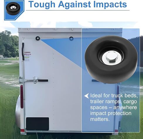 Heavy-Duty Anti-Vibration Rubber Feet for Pressure Washers, Compressors, Trailers, and Generators Rubber Mounting Feet 1 x 2.5 Inches 4-Piece Set with Screw Kit in Kuwait