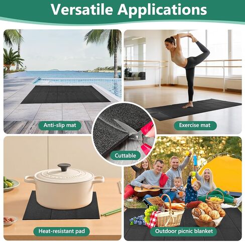 STARTWO Washer Dryer Anti-Vibration Mat Large Foldable Waterproof Non-Slip Shockproof Rubber Mat 63.0"L x 29.5"W for Washing Machine Dryer & Floor Protection in Kuwait