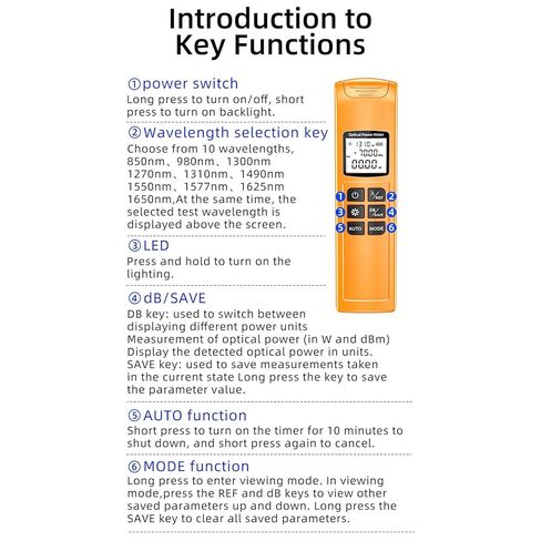 Fiber Optic Tester - Rechargeable Portable Detector - Network Cable Optical Fiber Tester | for SC FC ST Interface FTTH CATV Data Center Testing Maintenance Deployment in Saudi Arabia