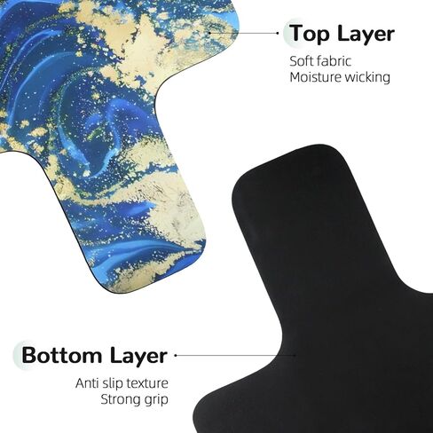 بساط إصلاح بيلاتيس غير قابل للانزلاق، بساط منشفة بيلاتيس بسطح من الصوف الناعم، بساط بيلاتيس مع معدات متعددة، خفيف الوزن وقابل للطي، فتل وسريع الجفاف لليوجا واللياقة البدنية (طلاء زيتي أزرق) in Kuwait