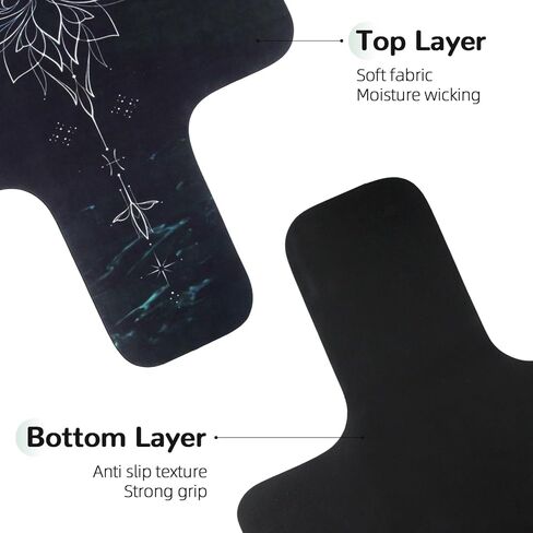 بساط بيلاتيس مصلح غير قابل للانزلاق، بساط منشفة بيلاتيس بسطح من الصوف الناعم، بساط بيلاتيس مع معدات متعددة، خفيف الوزن وقابل للطي، فتل وسريع الجفاف لليوجا واللياقة البدنية (أخضر لوتس داكن) in Kuwait