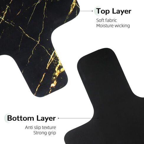 بساط بيلاتيس مصلح غير قابل للانزلاق، بساط منشفة بيلاتيس بسطح من الصوف الناعم، بساط بيلاتيس مع معدات متعددة، خفيف الوزن وقابل للطي، فتل وسريع الجفاف لليوجا واللياقة البدنية (ذهبي أسود) in Kuwait