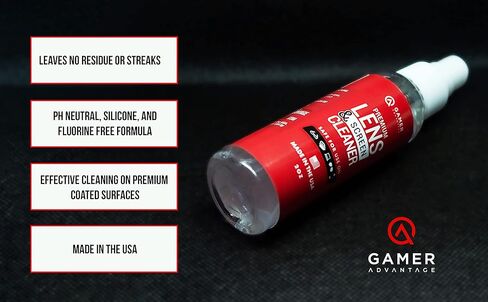 Gamer Advantage Eyeglass Lens Cleaner | Streak Free | Made in The USA | Safe & Effective on All Lenses & Screens | 2 oz Premium Lens & Screen Cleaner in Saudi Arabia