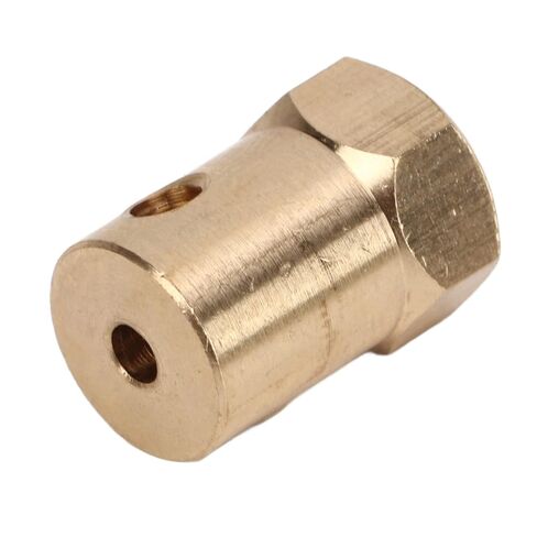 Motor Flexible Coupling Wear Brass Hex Coupler Connector RC Car Wheels Tires Shaft Accessories 3mm ID in Saudi Arabia