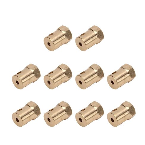 Motor Flexible Coupling Wear Brass Hex Coupler Connector RC Car Wheels Tires Shaft Accessories 3mm ID in Saudi Arabia