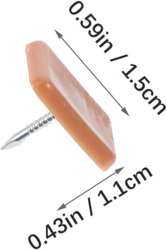 HOMSFOU 100Pcs Rectangular Plastic Sliding Nails for Furniture Small Square Floor Foot Slide Nails Home Glide Pads to Reduce Friction and Repair Worn Slides in Saudi Arabia