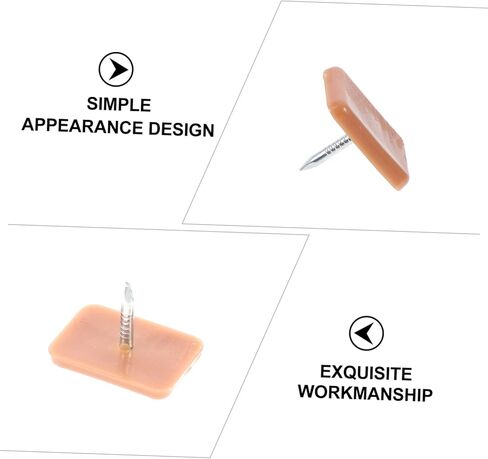 60pcs Plastic Rectangular Drawer Sliding Nails for Furniture Small Square Furniture Glides Easy Installation Nail Sliders for Home Use in Kuwait