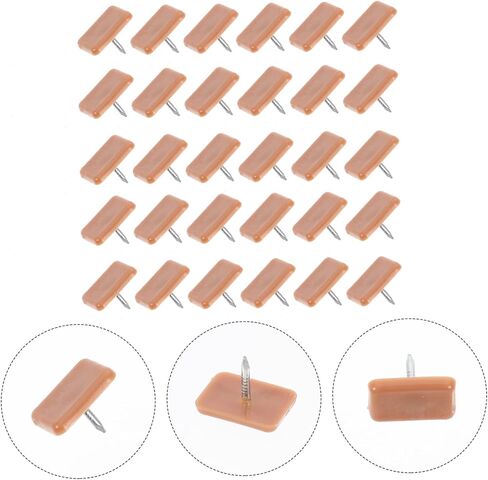 60pcs Plastic Rectangular Drawer Sliding Nails for Furniture Small Square Furniture Glides Easy Installation Nail Sliders for Home Use in Kuwait