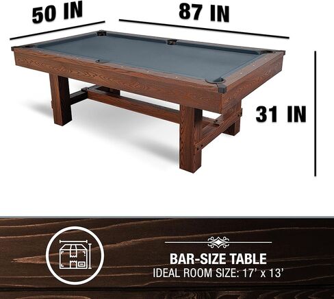 EastPoint Cornerstone Billiard Table - Gray Engineered Wood - Pro-Grade K-66 Bumpers for Pool Games - Built-in Leg Levelers for Stable Pool Table - Complete Cues, Balls & Cover Set for Billiards in Saudi Arabia