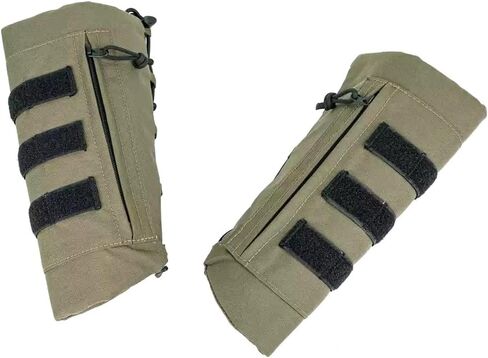 TRN BAC واقيات الذراع التكتيكية درع القفازات مع نظام MOLLE، زوج تروس حماية الذراع الصناعي باللون الأسود والرمادي، واقيات الساعد التكتيكية القابلة للتعديل للتدريب في الهواء الطلق in Kuwait