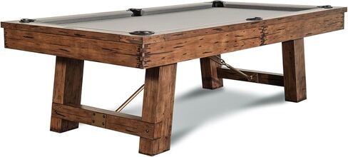 Plank & Hide - Isaac Slate Pool Table - Antique Brown and Blacck Ash and Silvered Ash - 7FT and 8FT in Kuwait