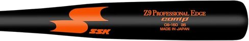 SSK Z9 Professional Edge Comp Coaches Wood Fungo Bat 33" 35" 37" - Baseball & Softball – 22+ Colors - 60 Day Warranty (35", Natural/Black/Orange) in Saudi Arabia
