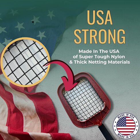 مضرب Accubat Fungo لتدريب البيسبول والكرة اللينة - مضرب بيسبول بإطار متين وشبكة قابلة للاستبدال - تصميم عالي الجودة لكرات الطيران الدقيقة والأرضيات - صناعة أمريكية (20 أونصة، أحمر) in Kuwait